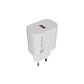 Univerzálna nabíjačka Natec RIBERA 18W, 1X USB-A, biela Univerzálna nabíjačka Natec RIBERA 18W, 1X USB-A, biela