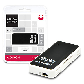 AXAGON CRE-X1, USB 2.0 externá MINI čítačka 5-slot ALL-IN-ONE AXAGON CRE-X1, USB 2.0 externá MINI čítačka 5-slot ALL-IN-ONE