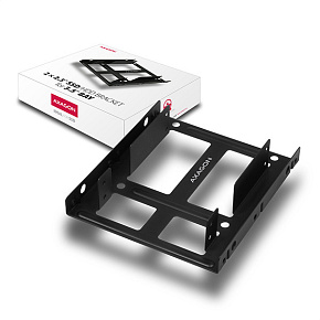AXAGON RHD-225, kovový rámček pre 2x 2.5" HDD/SSD do 3.5" pozície, montáž ventilátora AXAGON RHD-225, kovový rámček pre 2x 2.5" HDD/SSD do 3.5" pozície, montáž ventilátora