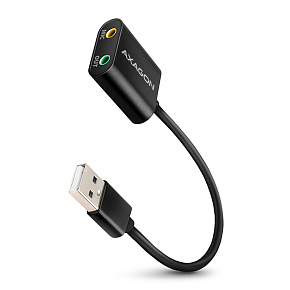 AXAGON ADA-12, USB 2.0 - externá zvuková karta, 48kHz/16-bit stereo, kovová, kábel USB-A 15 cm AXAGON ADA-12, USB 2.0 - externá zvuková karta, 48kHz/16-bit stereo, kovová, kábel USB-A 15 cm