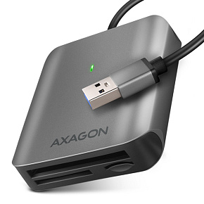 AXAGON CRE-S3, USB-A 3.2 Gen 1 - SUPERSPEED čítačka kariet, 3-slot & lun SD/microSD/CF, podpora UHS-II AXAGON CRE-S3, USB-A 3.2 Gen 1 - SUPERSPEED čítačka kariet, 3-slot & lun SD/microSD/CF, podpora UHS-II