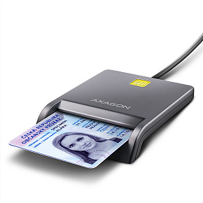AXAGON CRE-SM3T, USB-A FlatReader čítačka kontaktných kariet Smart card (eObčanka), kábel 1.3m AXAGON CRE-SM3T, USB-A FlatReader čítačka kontaktných kariet Smart card (eObčanka), kábel 1.3m