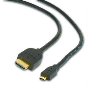 Kábel HDMI-HDMI micro 1,8m, 1.3, M/M tienený, zl. Kábel HDMI-HDMI micro 1,8m, 1.3, M/M tienený, zl.