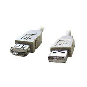 Kábel USB A-A 1,8m 2.0 predlž, HQ Black, zlac.kont. Kábel USB A-A 1,8m 2.0 predlž, HQ Black, zlac.kont.