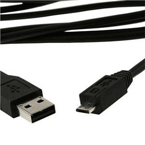 Kábel USB A Male/Micro B Male, 0.5m, USB 2.0, čierny Kábel USB A Male/Micro B Male, 0.5m, USB 2.0, čierny