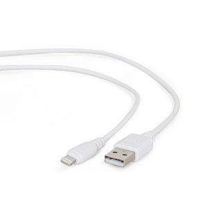 Kábel CABLEXPERT USB 2.0 Lightning (IP5 a vyšší) nabíjací a synchronizačný kábel, 2m, biely Kábel CABLEXPERT USB 2.0 Lightning (IP5 a vyšší) nabíjací a synchronizačný kábel, 2m, biely