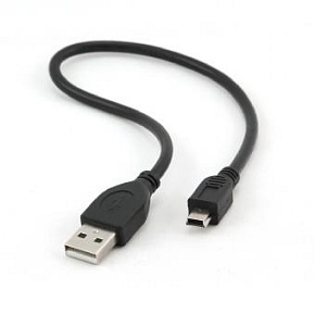Kábel USB A-MINI 5PM 2.0 30cm HQ, zlac kontakty Kábel USB A-MINI 5PM 2.0 30cm HQ, zlac kontakty