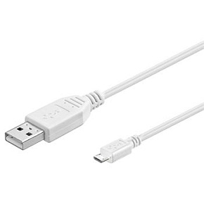 PremiumCord Kábel micro USB 2.0, A-B 20cm, biela PremiumCord Kábel micro USB 2.0, A-B 20cm, biela