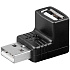 PremiumCord USB redukcia A-A, Male/Female 90°