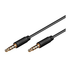 PremiumCord Kábel Jack 3.5mm 4 pinový M/M, 2m PremiumCord Kábel Jack 3.5mm 4 pinový M/M, 2m