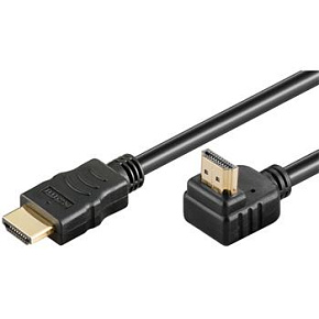 PremiumCord Kábel HDMI+Ethernet, zlac., 90°, 2m PremiumCord Kábel HDMI+Ethernet, zlac., 90°, 2m