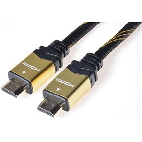 PremiumCord GOLD HDMI + Ethernet kábel, zlac., 1m PremiumCord GOLD HDMI + Ethernet kábel, zlac., 1m