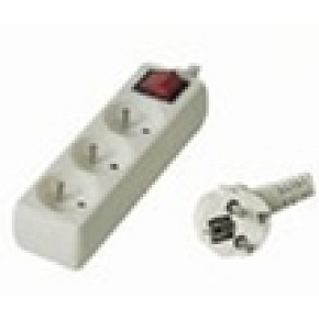 Predlžovací prívod 230V, 3m, 3 zásuvky + vypínač Predlžovací prívod 230V, 3m, 3 zásuvky + vypínač
