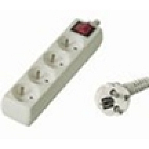 Predlžovací prívod 230V, 3m, 4 zásuvky + vypínač Predlžovací prívod 230V, 3m, 4 zásuvky + vypínač