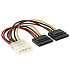 PremiumCord Napájací kábel k HDD 5,25 Molex-2xSeri