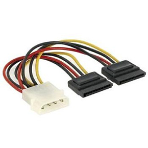 PremiumCord Napájací kábel k HDD 5,25 Molex-2xSeri PremiumCord Napájací kábel k HDD 5,25 Molex-2xSeri
