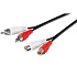 PremiumCord Kábel 2x Cinch-2x Cinch, M/F 5m