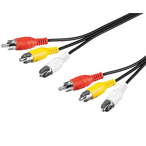 PremiumCord Kábel 3x CINCH-3x CINCH M/M 3m PremiumCord Kábel 3x CINCH-3x CINCH M/M 3m