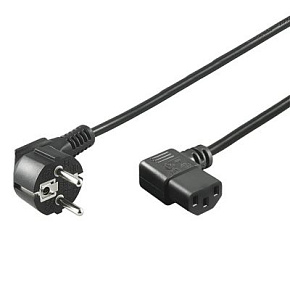 PremiumCord Kábel sieťový 230V k počítaču 5m, IEC konektor do uhla 90 ° PremiumCord Kábel sieťový 230V k počítaču 5m, IEC konektor do uhla 90 °