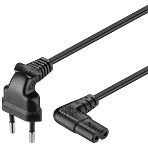PremiumCord Kábel sieťový 230V k magnetofónu so zahnutými konektormi 5m PremiumCord Kábel sieťový 230V k magnetofónu so zahnutými konektormi 5m