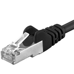 Premiumcord Patch kábel CAT6a S-FTP, RJ45-RJ45, AWG 26/7 0,5 m, čierna Premiumcord Patch kábel CAT6a S-FTP, RJ45-RJ45, AWG 26/7 0,5 m, čierna