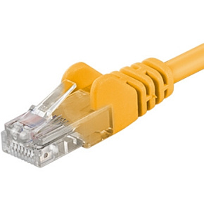 Patch kábel UTP RJ45-RJ45 level CAT6, 0.25m, žltá Patch kábel UTP RJ45-RJ45 level CAT6, 0.25m, žltá