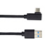 PremiumCord Kábel USB typ C/M zahnutý konektor 90 ° - USB 3.0 A/M, 2m