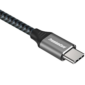 PremiumCord USB-C 3.2 gen 2, zahnutý, oplet, 0,5m PremiumCord USB-C 3.2 gen 2, zahnutý, oplet, 0,5m