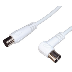 PremiumCord TV kábel M/F 90°, 2m PremiumCord TV kábel M/F 90°, 2m
