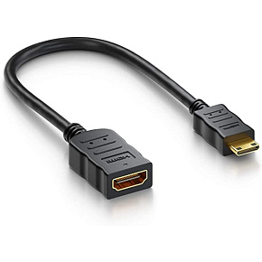 PromiumCord Flexi adaptér HDMI Typ A samica - mini HDMI Typ C samec pre ohybné zapojenie PromiumCord Flexi adaptér HDMI Typ A samica - mini HDMI Typ C samec pre ohybné zapojenie