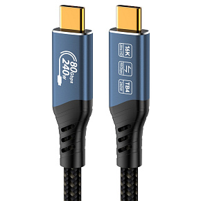 PremiumCord USB4™ Version2.0 80Gbps 16K@60Hz 240W Thunderbolt 3 a 4 kábel 1,2m PremiumCord USB4™ Version2.0 80Gbps 16K@60Hz 240W Thunderbolt 3 a 4 kábel 1,2m
