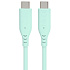 PremiumCord silikónový USB-C 60W, tyrkysový, 1.5m