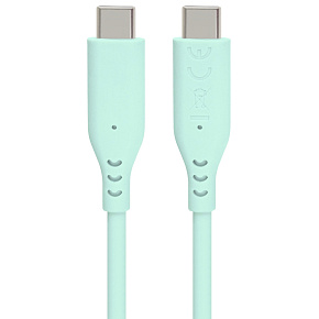 PremiumCord silikónový USB-C 60W, tyrkysový, 1.5m PremiumCord silikónový USB-C 60W, tyrkysový, 1.5m