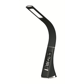 Platinet PDLU3B stolná LED lampa stmievateľná, flexibilné rameno, hodiny, čierna Platinet PDLU3B stolná LED lampa stmievateľná, flexibilné rameno, hodiny, čierna