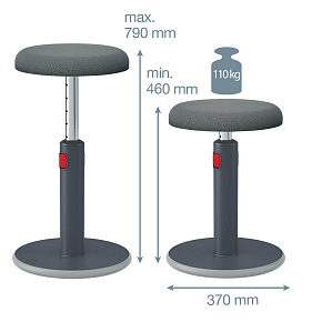 Leitz Ergo Cosy ergonomická balančná stolička, šedá Leitz Ergo Cosy ergonomická balančná stolička, šedá