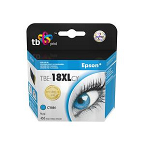 Ink. kazeta TB kompat. s Epson T1812 C 100% New Ink. kazeta TB kompat. s Epson T1812 C 100% New