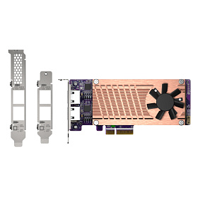 QNAP QM2 series, 2 x PCIe 2280 M.2 SSD slots, PCIe Gen3 x 4, 2 x Intel I225LM 2.5GbE NBASE-T port QNAP QM2 series, 2 x PCIe 2280 M.2 SSD slots, PCIe Gen3 x 4, 2 x Intel I225LM 2.5GbE NBASE-T port