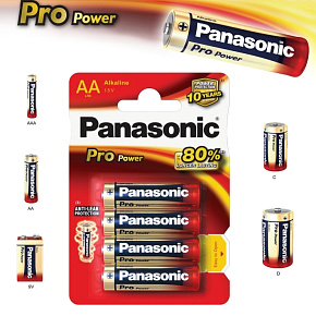 Alkalická batéria AA Panasonic Pro Power LR6 4ks Alkalická batéria AA Panasonic Pro Power LR6 4ks
