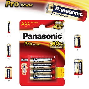 Alkalická batéria AAA Panasonic Pro Power LR03 4ks Alkalická batéria AAA Panasonic Pro Power LR03 4ks