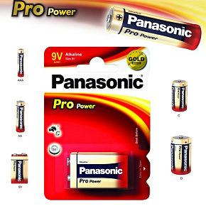 Alkalická batéria 9V Panasonic Pro Power 6LR61 Alkalická batéria 9V Panasonic Pro Power 6LR61
