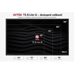 AVTEK TS 8 Lite G 98, interaktívny dotykový displej 98", 4K, 8GB/128GB, EDLA, Android 14 AVTEK TS 8 Lite G 98, interaktívny dotykový displej 98", 4K, 8GB/128GB, EDLA, Android 14