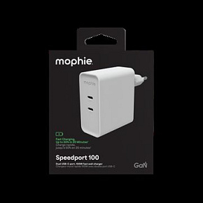 Power Adaptér GaN USB-C Dual 100W White Power Adaptér GaN USB-C Dual 100W White
