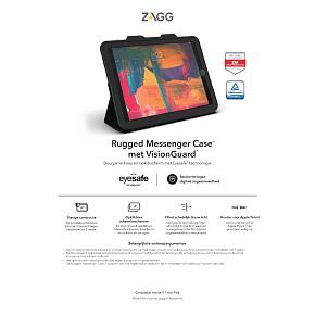 ZAGG klávesnica Rugged Messenger Kryt UK + VG IPad 9.7 ZAGG klávesnica Rugged Messenger Kryt UK + VG IPad 9.7