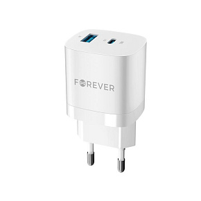 Rýchlonabíjačka do siete Forever TC-05 PD+USB GaN 33W biela Rýchlonabíjačka do siete Forever TC-05 PD+USB GaN 33W biela