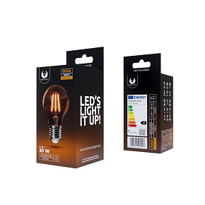 LED žiarovka Forever E27 A60 4W COG gold teplá biela (2200K) LED žiarovka Forever E27 A60 4W COG gold teplá biela (2200K)