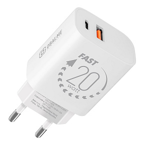 OBAL:ME Cestovná Nabíjačka USB-A + USB-C 20W White OBAL:ME Cestovná Nabíjačka USB-A + USB-C 20W White