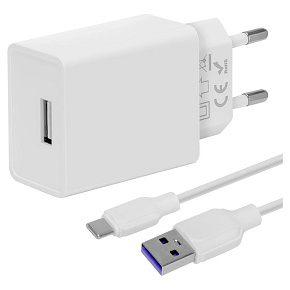 OBAL:ME Cestovná Nabíjačka USB-A 10W + USB-A/USB-C Kábel 1m White OBAL:ME Cestovná Nabíjačka USB-A 10W + USB-A/USB-C Kábel 1m White