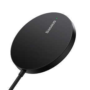 Baseus Bezdrôtová nabíjačka do siete Simple Mini3 15W USB-C čierna Baseus Bezdrôtová nabíjačka do siete Simple Mini3 15W USB-C čierna