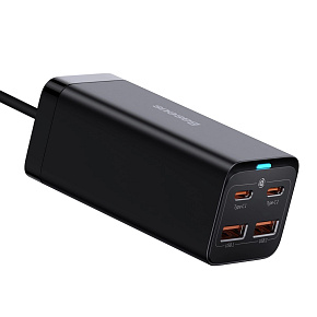Baseus Rýchlonabíjačka do siete GaN3, 2x USB-A, 2x USB-C 100W čierna Baseus Rýchlonabíjačka do siete GaN3, 2x USB-A, 2x USB-C 100W čierna