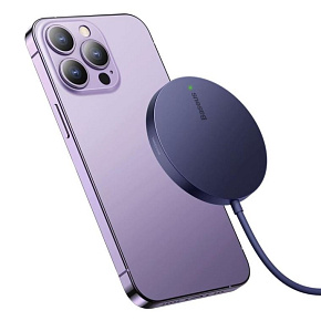 Baseus bezdrôtová nabíjačka do siete Simple Mini3 15W USB-C fialová Baseus bezdrôtová nabíjačka do siete Simple Mini3 15W USB-C fialová